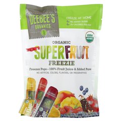 Deebee's Organic, Superfruit Freezie, ассорти вкусов, 10 батончиков по 1,35 жидкой унции (40 мл) каждый купить в Киеве и Украине