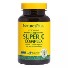 Супер комплекс витамина С биофлавоноиды Nature's Plus (Super C Complex) 1000 мг/500 мг 90 капсул купить в Киеве и Украине
