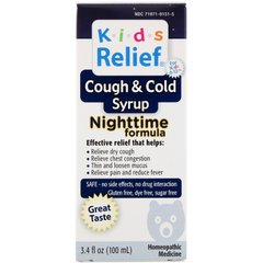 Сироп від кашлю та застуди, нічна формула, Homeolab USA, 100 мл