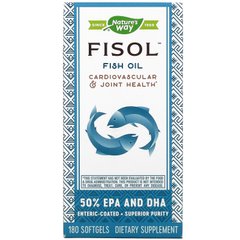 Fisol, рыбий жир, Nature's Way, 180 мягких желатиновых капсул купить в Киеве и Украине