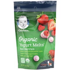 Живий йогурт з червоними ягодами, Yogurt Melts, Gerber, 28 г