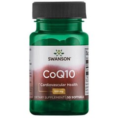 Коензим Q10, CoQ10 100, Swanson, 100 мг, 50 капсул