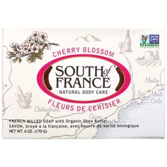 French Milled Bar Soap с органическим маслом ши, вишневым цветом, South of France, 6 унций (170 г) купить в Киеве и Украине