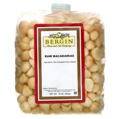Сирі горіхи макадамія, Macadamias, Bergin Fruit and Nut Company, 454 г