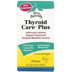 Terry Naturally, Thyroid Care Plus, турбота про щитовидну залозу, 60 капсул