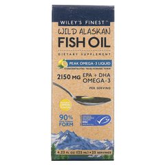 Риб'ячий жир Wiley's Finest (Wild Alaskan Fish Oil) 4500 мг 125 мл зі смаком лимона
