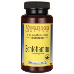 Бенфотіамін, Benfotiamine, Swanson, 80 мг, 120 капсул