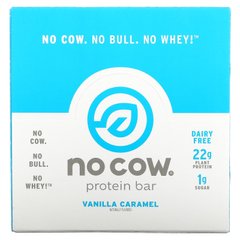 Протеїновий батончик, ваніль і карамель, No Cow, 12 батончиків по 60 г (2,12 унції)