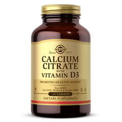 Кальцій цитрат і вітамін Д3 Solgar (Calcium Citrate with Vitamin D3) 250 мг / 150 МО 120 таблеток