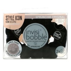 Кольцо для волос черный Invisibobble (Sprunchie Original True Black) 2 шт купить в Киеве и Украине