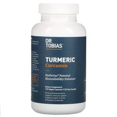 Куркума і куркумін, Turmeric Curcumin, Dr. Tobias, 120 вегетаріанських капсул