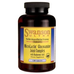 Глюкозамін з гіалуроновою кислотою комплекс Swanson (MicroLactin Glucosamine Joint Complex with Hyaluronic Acid) 120 таблеток