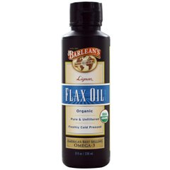 Органічне лляне масло з лігнанів Barlean's (Lignan Flax Oil) 236 мл