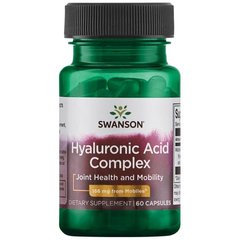Комплекс гіалуронової кислоти, Super Potency Hyal-Joint Hyaluronic Acid Complex, Swanson, 166 мг, 60 капсул