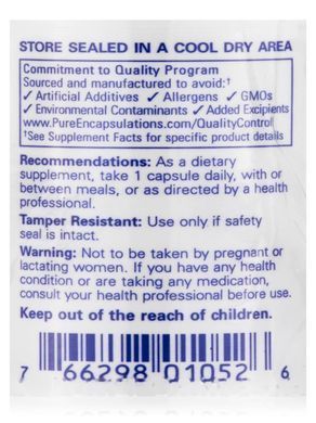 Vitex Pure Encapsulations (Chaste Tree Vitex) 60 capsules