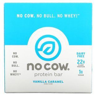 Протеиновый батончик, ваниль и карамель, No Cow, 12 батончиков по 60 г (2,12 унции) купить в Киеве и Украине