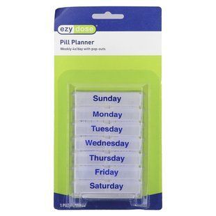 Ezy Dose, Pill Planner, Weekly 4X Day with Pop Outs, 1 Count купить в Киеве и Украине