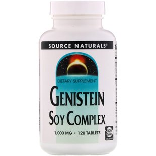 Генистеин, соевый комплекс, Genistein Soy Complex, Source Naturals, 1000 мг, 120 таблеток купить в Киеве и Украине