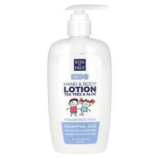 Kiss My Face, Kids, Hand & Body Lotion, Tea Tree & Aloe, Fragrance Free, 9 fl oz (266 ml) купить в Киеве и Украине