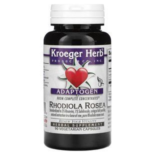 Kroeger Herb Co, Adaptogen, Rhodiola Rosea, 90 Vegetarian Capsules купить в Киеве и Украине