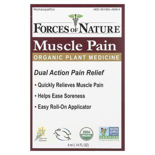 Muscle Pain Relief, with Ball Applicator, Forces of Nature, 4 ml