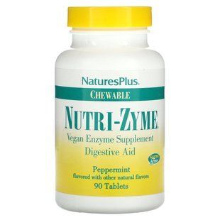 NaturesPlus, Chewable Nutri-Zyme, Peppermint, 90 Tablets купить в Киеве и Украине