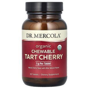 Жевательный витамин C Dr. Mercola (Organic Chewable Vitamin C) 1 г 30 таблеток вишня купить в Киеве и Украине