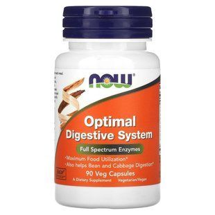 Ферменты полного спектра для пищеварения Now Foods (Optimal Digestive System Full Spectrum Enzymes) 90 растительных капсул купить в Киеве и Украине