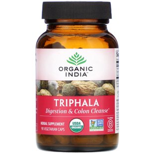 Трифала, Organic India, 90 растительных капсул купить в Киеве и Украине