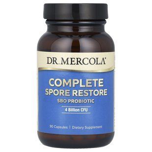 Полное восстановление с помощью спор, Dr. Mercola, 4 млрд КОЕ, 90 капсул купить в Киеве и Украине