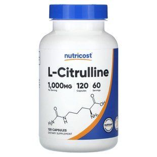 Nutricost, L-Citrulline, 1,000 mg, 120 Capsules (500 mg per Capsule) купить в Киеве и Украине