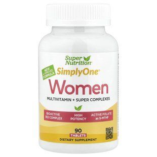 Super Nutrition, Simply One&reg;, Women Multivitamin + Super Complexes, 90 Tablets