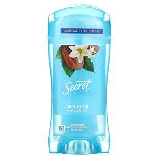 Прозрачный гель-дезодорант на 48 часов кокосовое масло Secret (48 Hour Clear Gel Deodorant Cocoa Butter) 73 г купить в Киеве и Украине