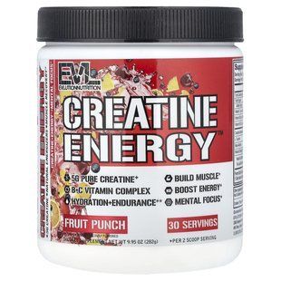 EVLution Nutrition, Creatine Energy&trade;, фруктовый пунш, 282 г (9,95 унции) купить в Киеве и Украине