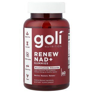 Добавка NAD+ Goli Nutrition (Renew NAD+) 60 жувальних мармеладок