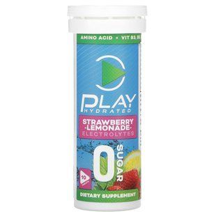 Play Hydrated, Electrolytes, Strawberry Lemonade, 10 Tablets купить в Киеве и Украине