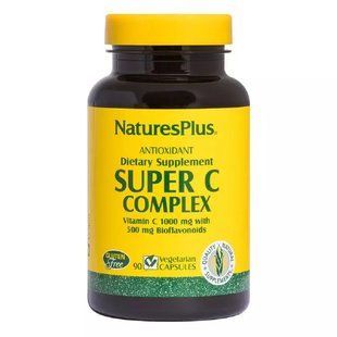Супер комплекс вітаміну С біофлавоноїди Nature's Plus (Super C Complex) 1000 мг/500 мг 90 капсул