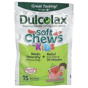 Dulcolax, Soft Chews Kids, Ages 4+, Watermelon, 15 Soft Chews купить в Киеве и Украине