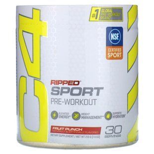 Cellucor, C4 Ripped Sport, перед тренировкой, фруктовый пунш, 9 унций (255 г) купить в Киеве и Украине