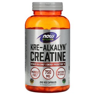 Креатин Now Foods (Kre-Alkalyn Creatine Sports) 240 капсул купить в Киеве и Украине