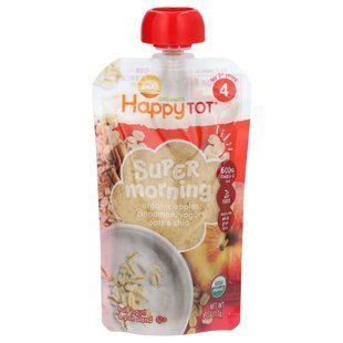 Йогурт со злаками яблоками корицей и овсянкой Happy Family Organics (Yogurt & Grain Blend) этап 4.113 г купить в Киеве и Украине