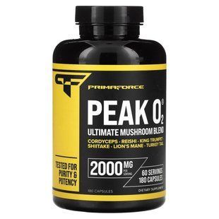 Primaforce, Peak O2, Ultimate Mushroom Blend, 2,000 mg , 180 Capsules (666 mg per Capsule) купить в Киеве и Украине