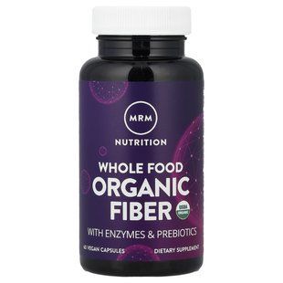 MRM Nutrition, цельнопищевая органическая клетчатка, 60 веганских капсул купить в Киеве и Украине