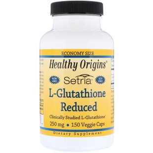 L-глутатион сокращенный, L-Glutathione Natural Multi Vitamins, Healthy Origins, 250 мг, 150 капсул купить в Киеве и Украине