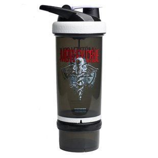 Шейкер 2 в 1 с контейнером внизу и мягкой ручкой-петлей SmartShake (Revive Rockband Motley Crue) 750 мл купить в Киеве и Украине
