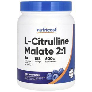 Nutricost, L-Citrulline Malate 2:1, Blue Raspberry, 21.4 oz (600 g) купить в Киеве и Украине