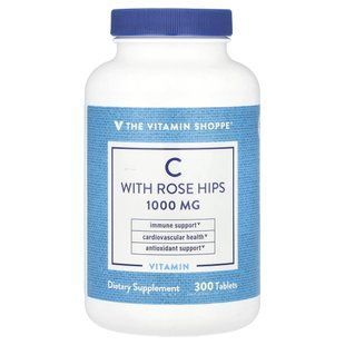 The Vitamin Shoppe, Vitamin C With Rose Hips, 300 Tablets купить в Киеве и Украине