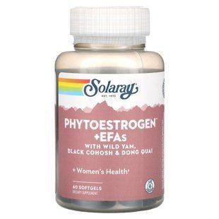 Solaray, Phytoestrogen + EFAs with Wild Yam, Black Cohosh & Dong Quai, 60 Softgels