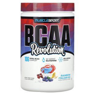 MuscleSport, Revolution, BCAA, італійське морозиво, 450 г (15,9 унції)