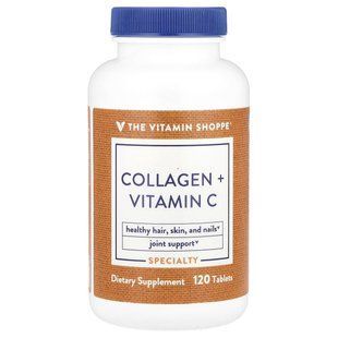 The Vitamin Shoppe, Collagen + Vitamin C, 120 Tablets